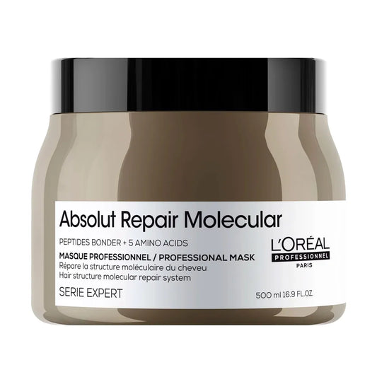 L'Oréal Professionnel Absolut Repair Molecular Mascarilla Reparadora 500 ml Tratamiento Profesional para Cabello Dañado