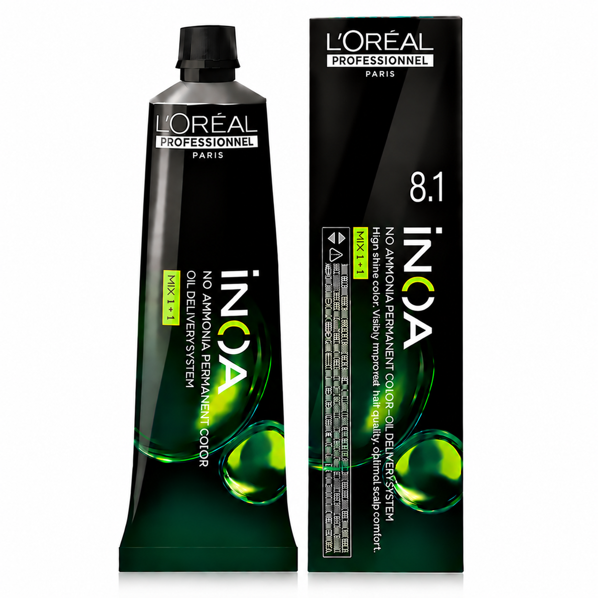 L’Oréal Professionnel INOA 8.1 – Rubio Claro Ceniza Coloración Sin Amoníaco 60 g