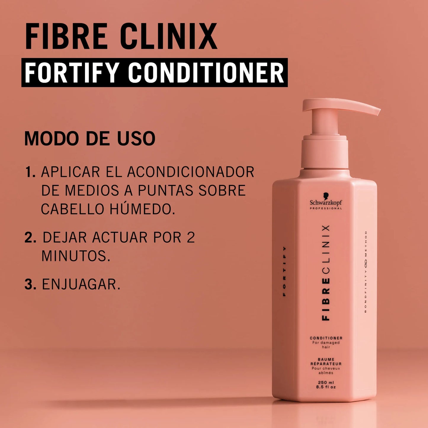 Schwarzkopf Professional Fibre Clinix Fortify Conditioner 250 ml Acondicionador Fortalecedor para Cabello Dañado y Quebradizo