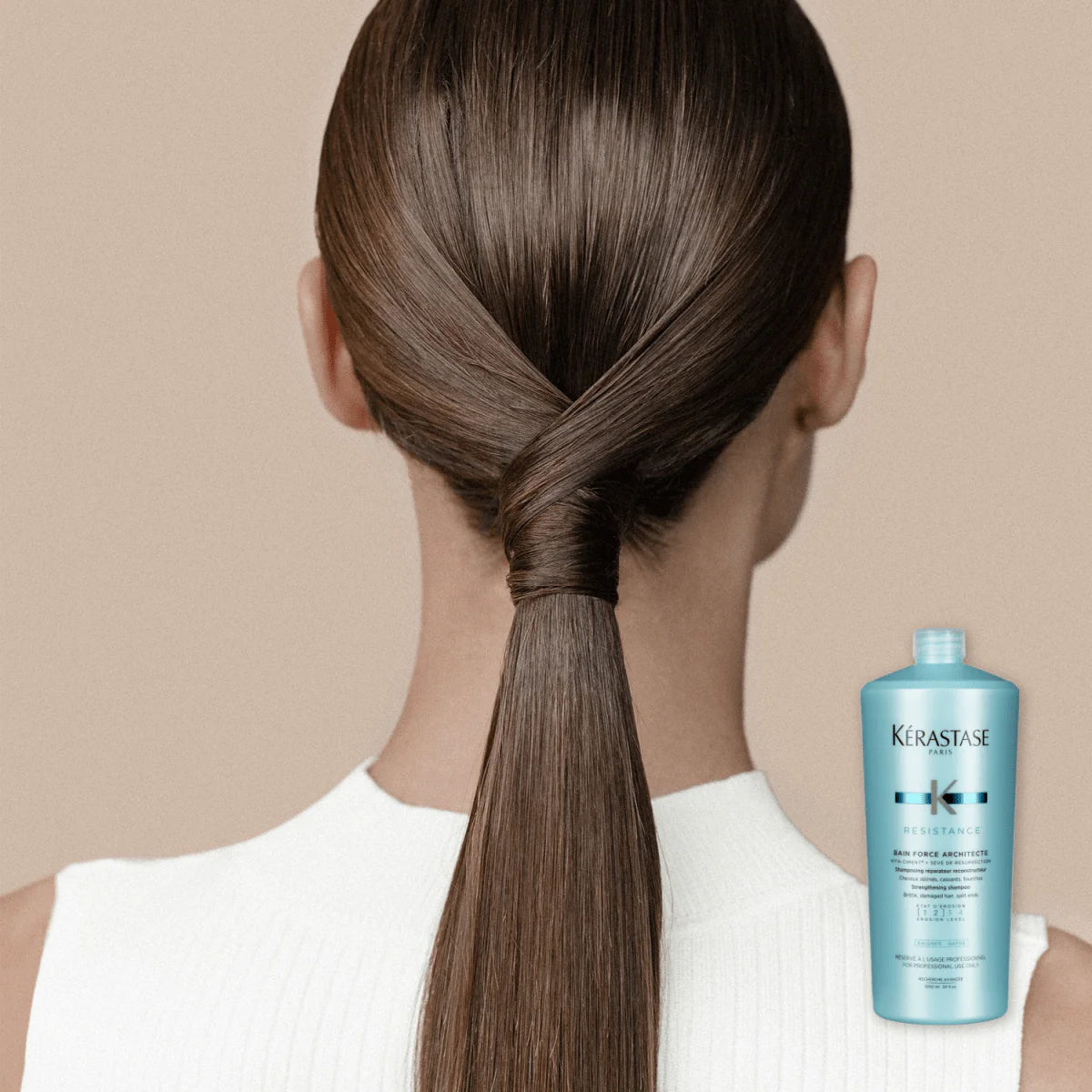 Kérastase Resistance Bain Force Architecte 1000 ml Shampoo Reconstructor para Cabello Dañado y Quebradizo