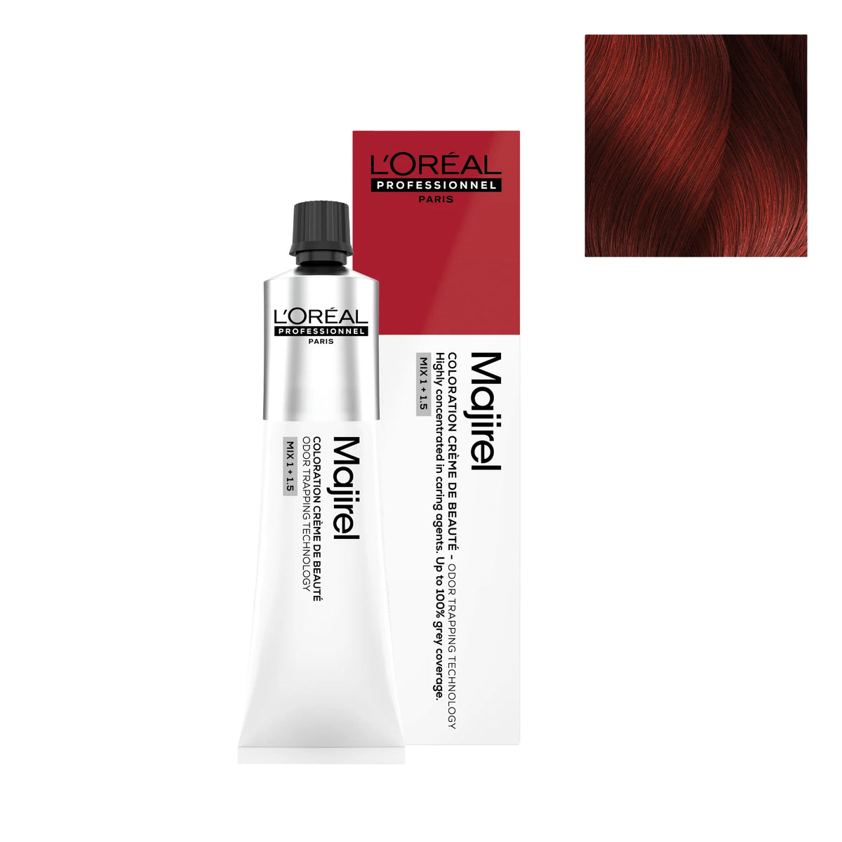 L’Oréal Professionnel Majirel 6.64 – Rubio Oscuro Rojo Cobrizo Coloración Permanente Profesional 60 ml
