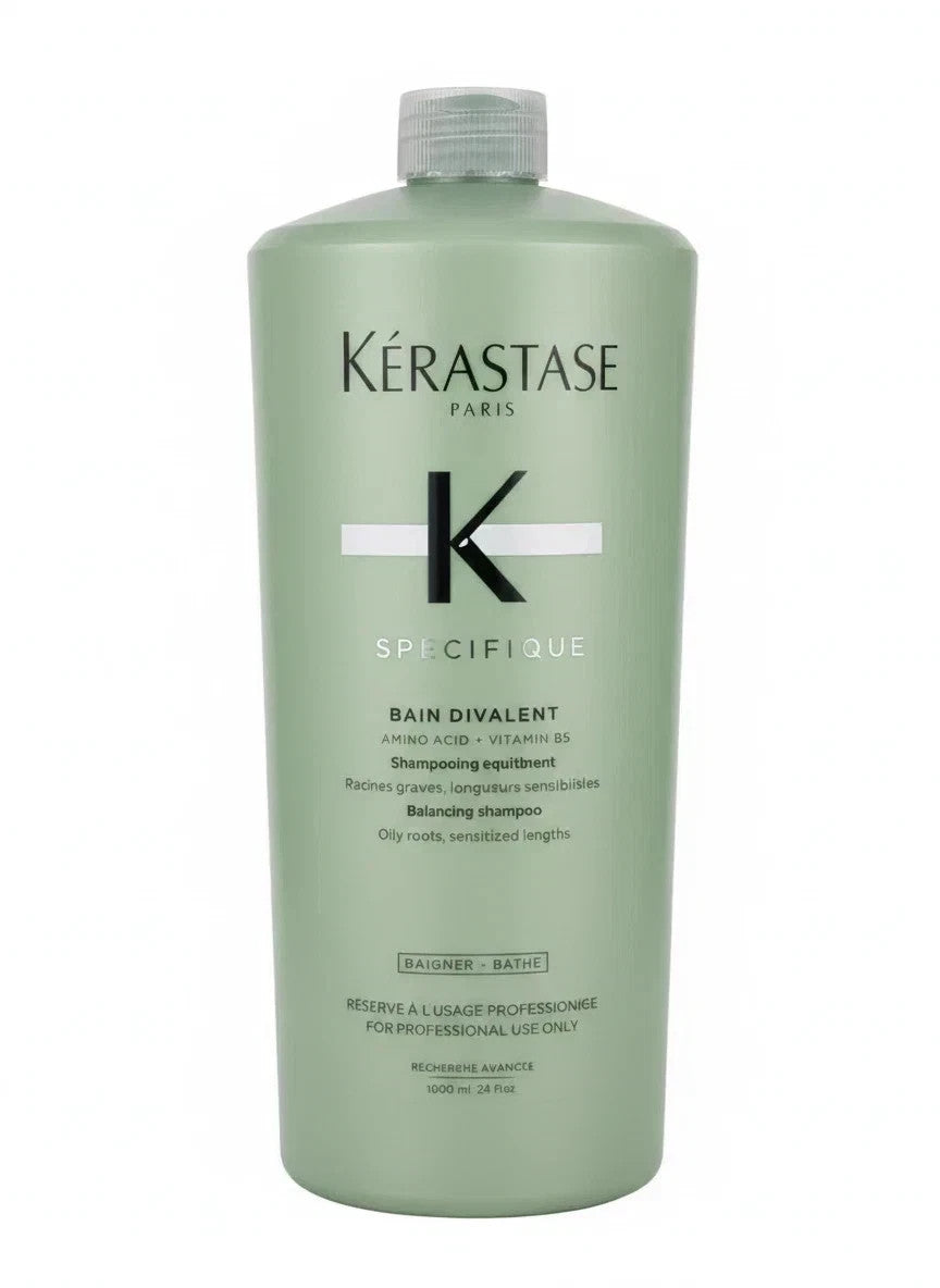 Kérastase Spécifique Bain Divalent 1000 ml Shampoo Equilibrante para Raíces Grasas y Puntas Secas