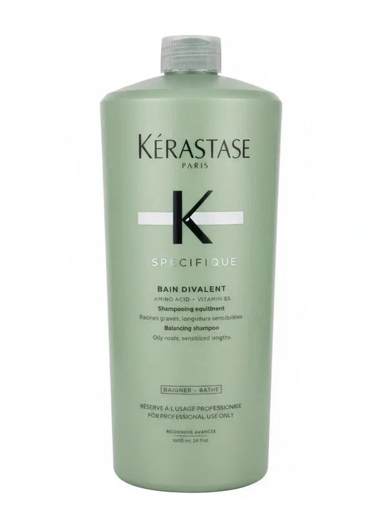 Kérastase Spécifique Bain Divalent 1000 ml Shampoo Equilibrante para Raíces Grasas y Puntas Secas