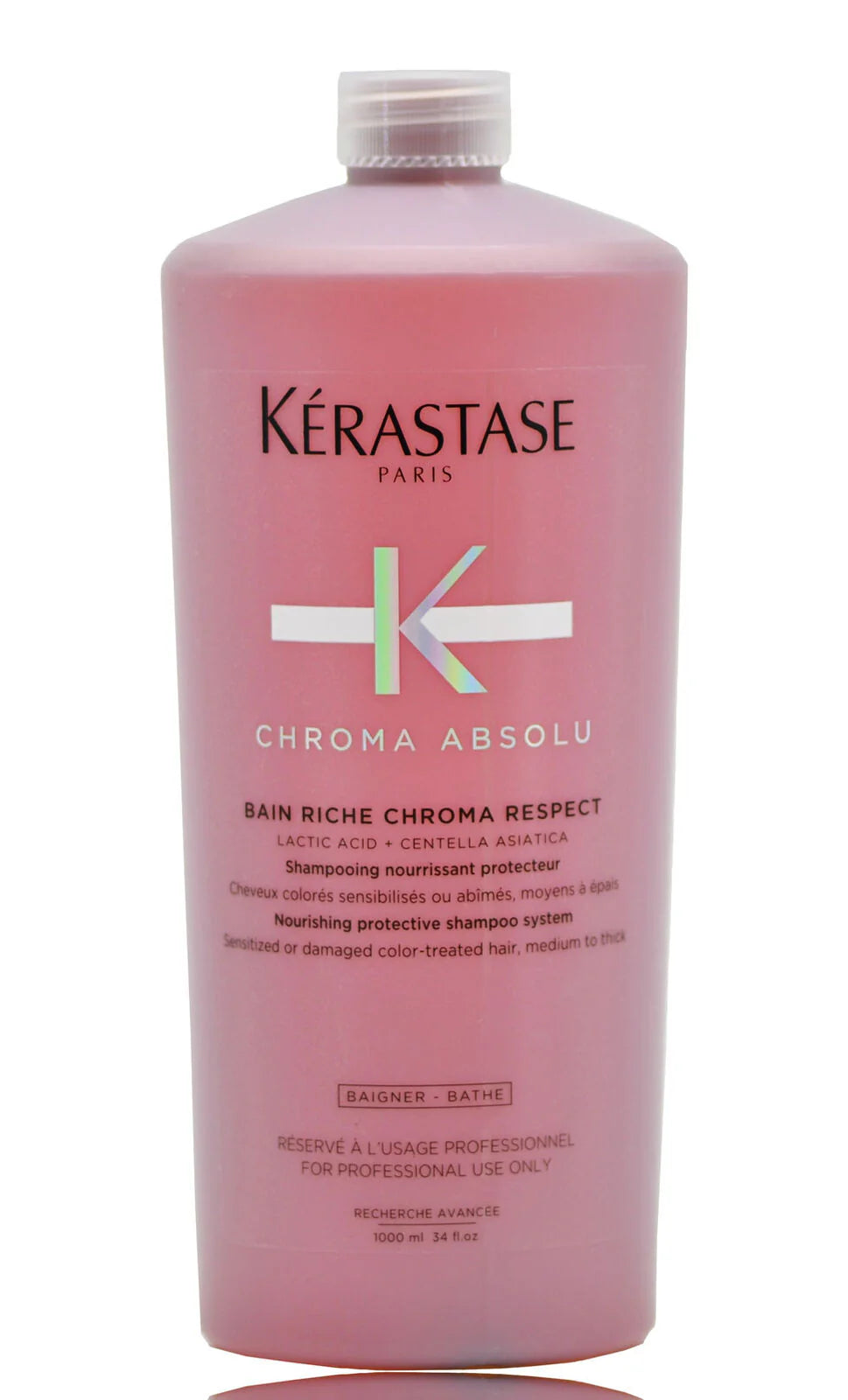 Kérastase Chroma Absolu Bain Riche Chroma Respect 1000 ml Shampoo Nutritivo Protector para Cabello Teñido y Sensibilizado