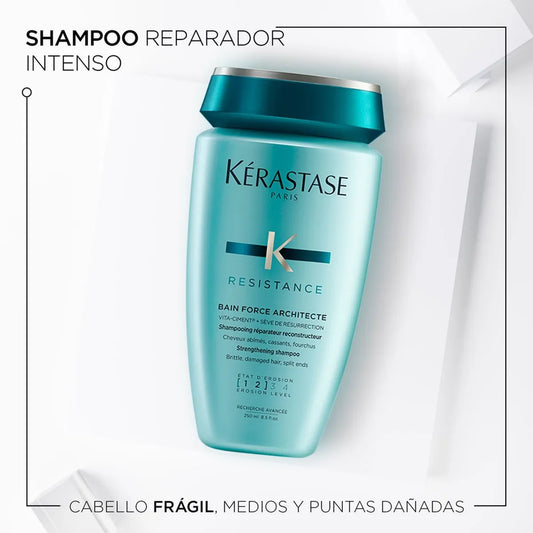 Kérastase Resistance Bain Force Architecte Shampoo Reparador para Cabello Dañado