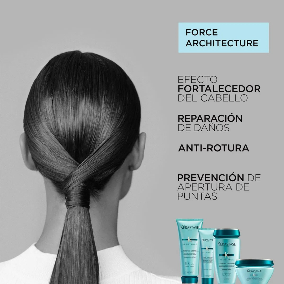 Kérastase Resistance Bain Force Architecte Shampoo Reparador para Cabello Dañado