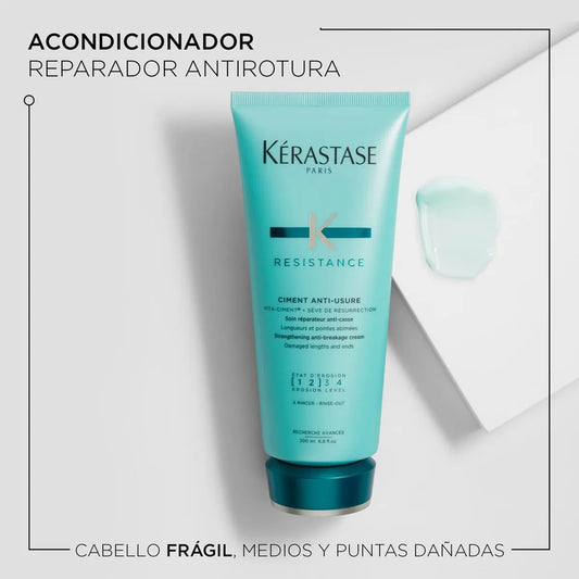 Kérastase Resistance Ciment Anti-Usure Acondicionador Reparador para Cabello Dañado
