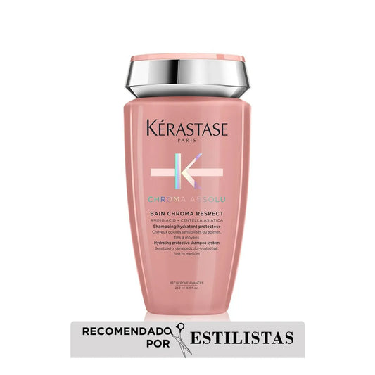 Kérastase Chroma Absolu Bain Chroma Respect Shampoo Hidratante para Cabello Teñido Fino a Medio