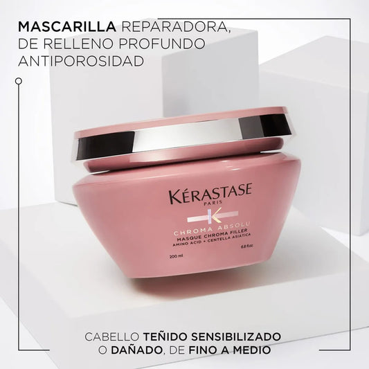 Kérastase Chroma Absolu Masque Chroma Filler Mascarilla Reparadora para Cabello Teñido