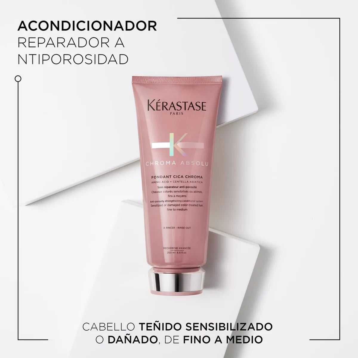 Kérastase Chroma Absolu Fondant Cica Chroma Acondicionador Fortalecedor para Cabello Teñido