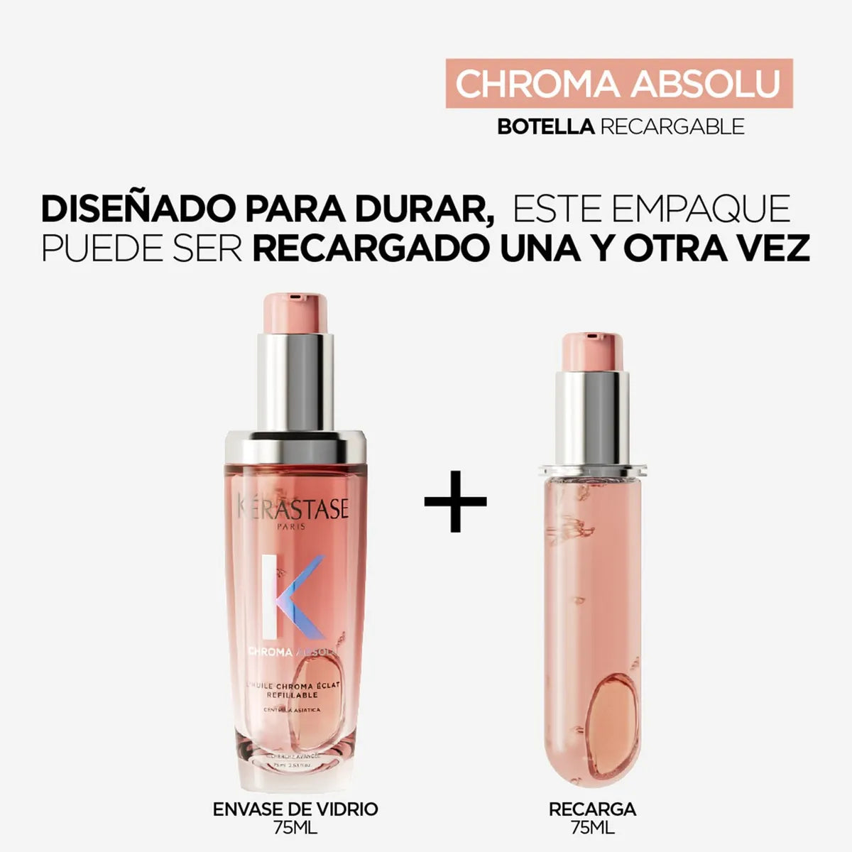 Kérastase Chroma Absolu Recarga Oil L'Huile Chroma Éclat Recarga de Aceite Capilar para Cabello Teñido