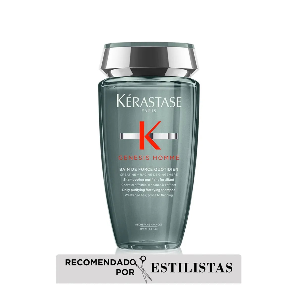 Kérastase Genesis Homme Bain de Force Quotidien Shampoo Fortalecedor para Hombre con Cabello Debilitado