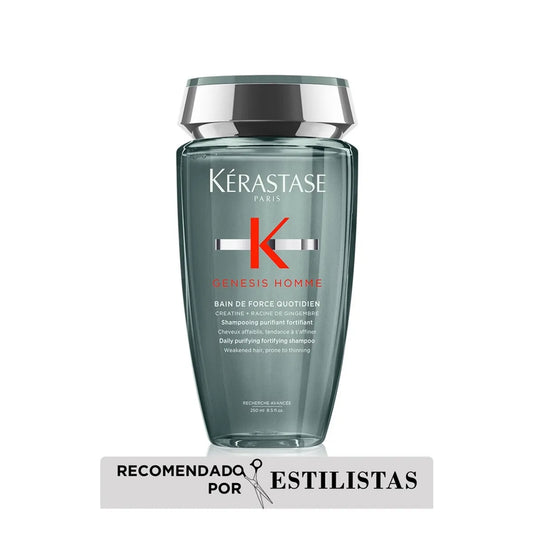 Kérastase Genesis Homme Bain de Force Quotidien Shampoo Fortalecedor para Hombre con Cabello Debilitado