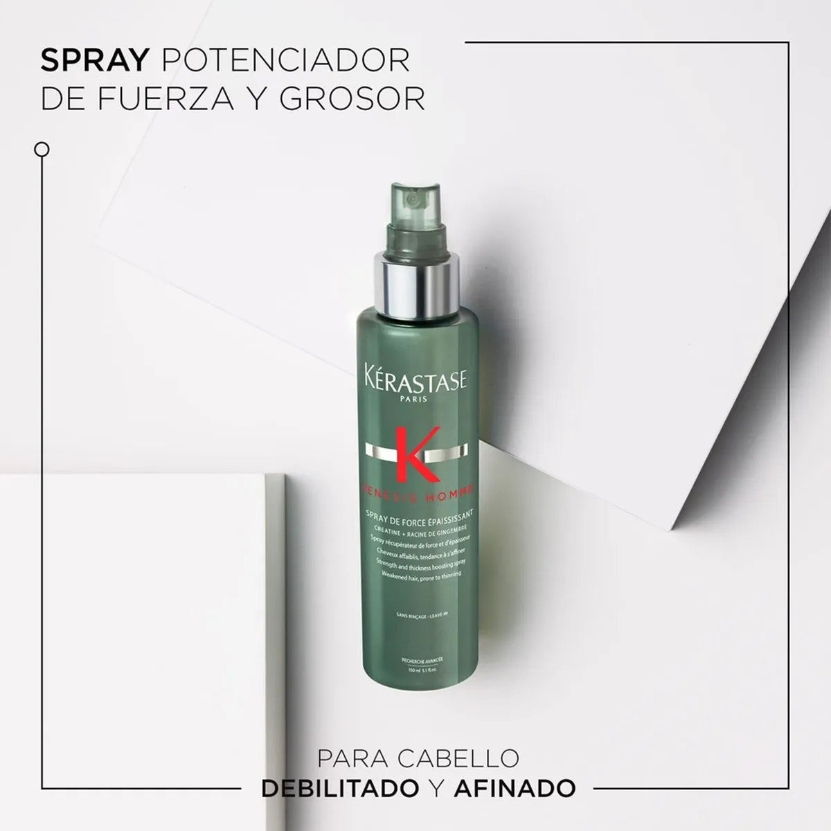 Kérastase Genesis Homme Spray de Force Épaississant Spray Densificador para Hombre con Cabello Fino