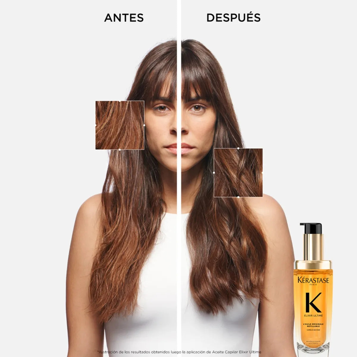 Kérastase Elixir Ultime Recarga L'Huile Originale Recarga de Aceite Capilar Nutritivo para Todo Tipo de Cabello