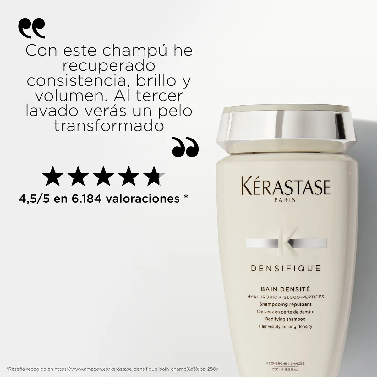 Kérastase Densifique Bain Densité Shampoo Densificador para Cabello Fino con Pérdida de Densidad
