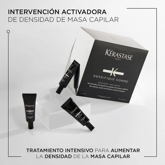 Kérastase Densifique Cure Densifique Homme Tratamiento Intensivo Densificador para Hombre con Pérdida de Densidad