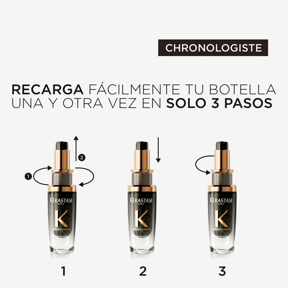 Kérastase Chronologiste Recarga L'Huile de Parfum Recarga de Aceite Capilar Perfumado Antiedad para Todo Tipo de Cabello