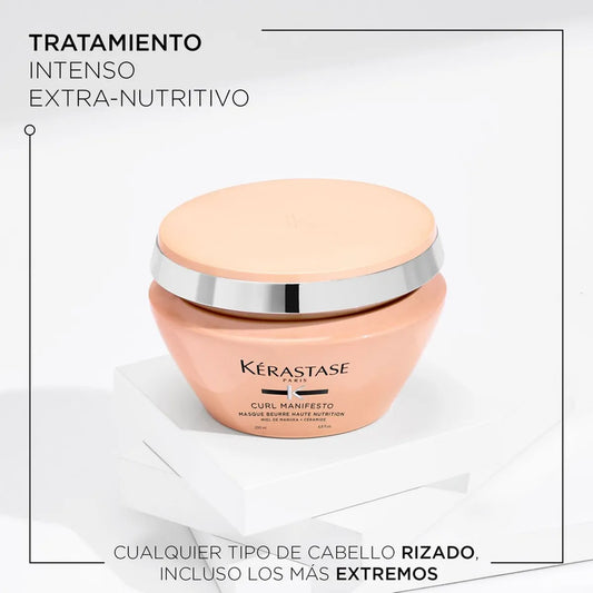 Kérastase Curl Manifesto Masque Beurre Haute Nutrition Mascarilla de Nutrición Intensa para Cabello Muy Rizado y Afro