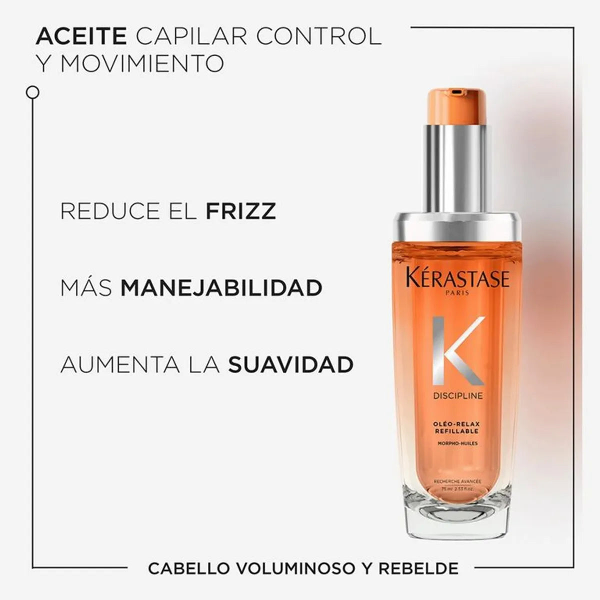 Kérastase Discipline Oléo-Relax Aceite Capilar Antifrizz Nutritivo para Cabello Seco, Grueso y Rebelde
