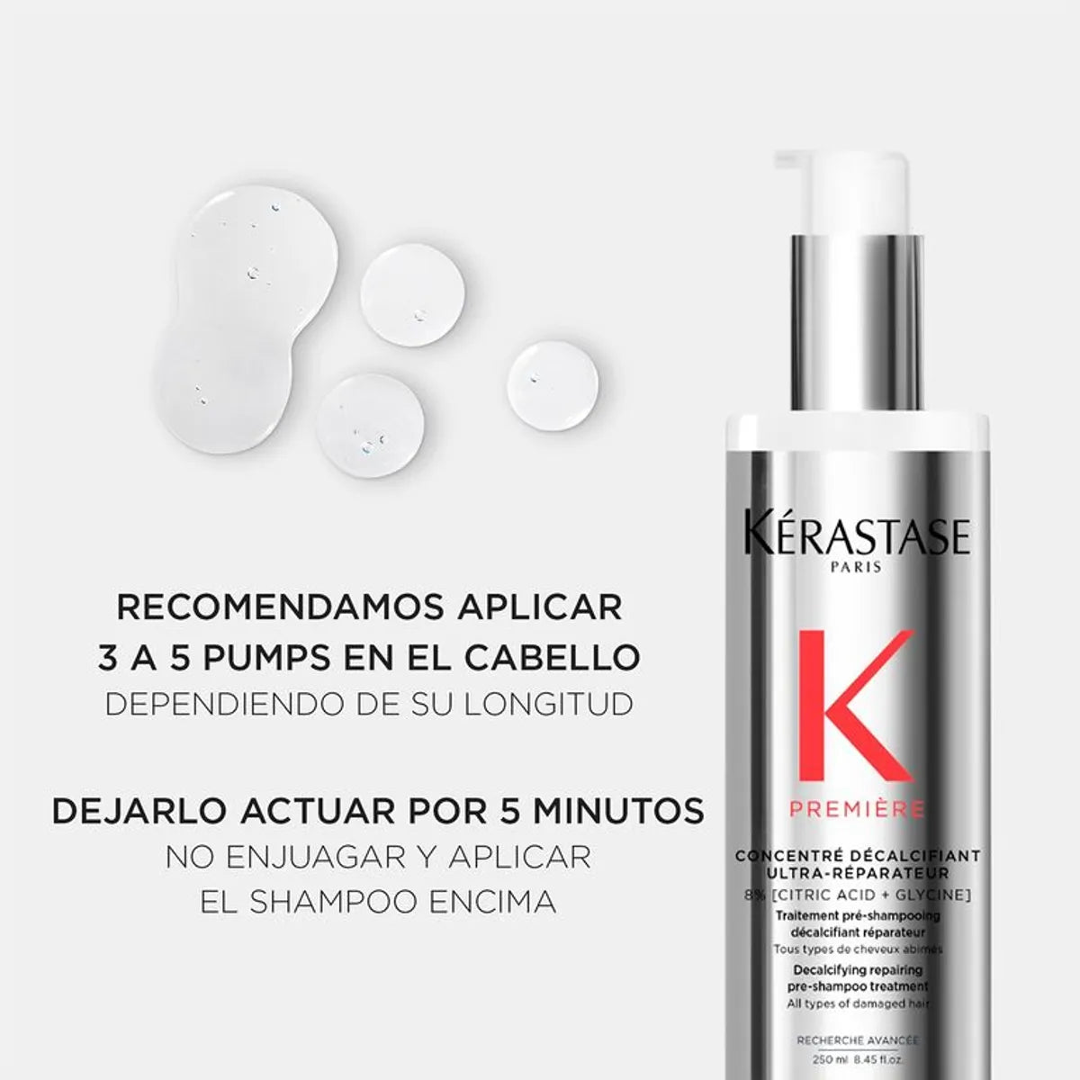 Kérastase Première Concentré Décalcifiant Ultra-Réparateur 1000 ml Pre-Shampoo Reparador y Descalcificante para Cabello Dañado