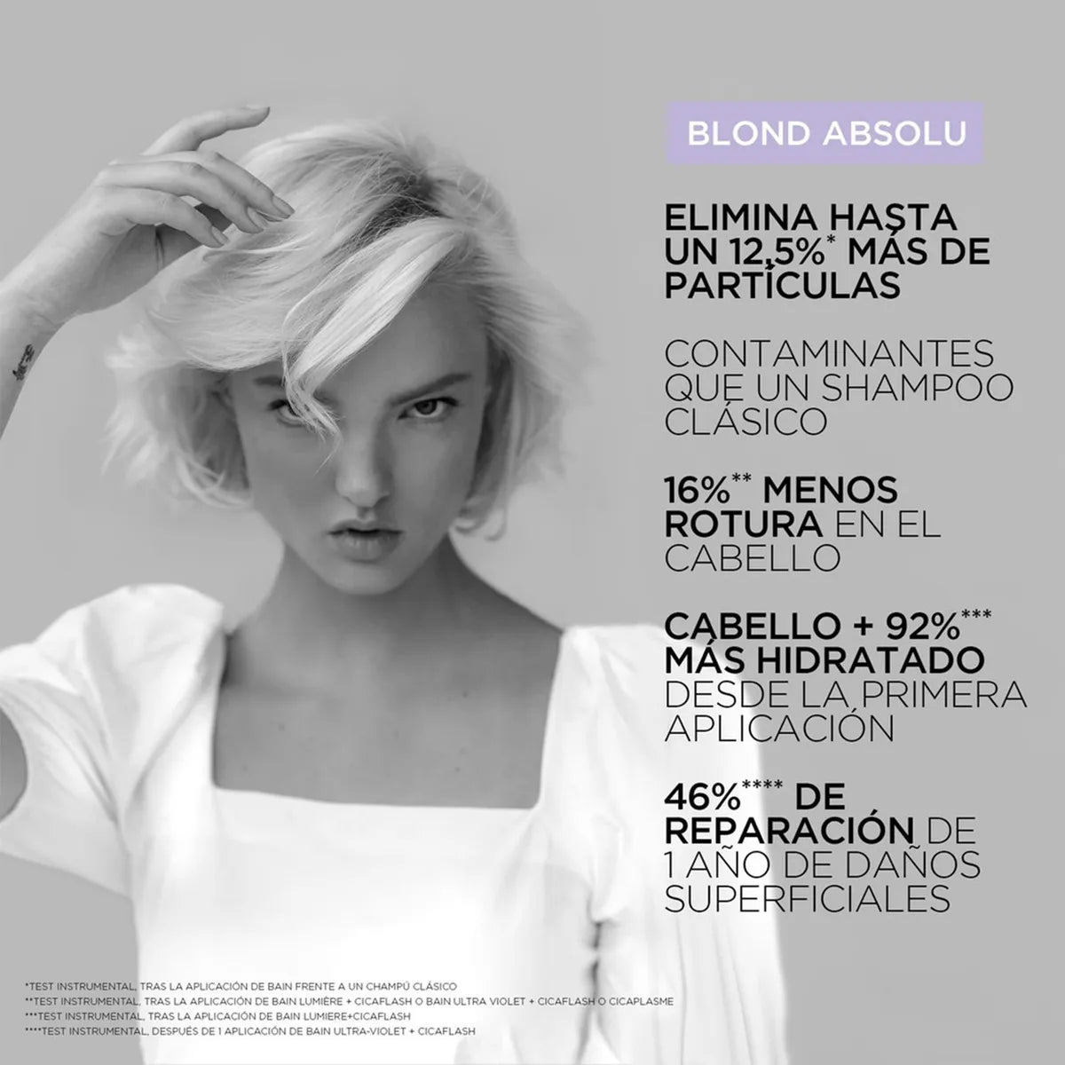 Kérastase Blond Absolu Bain Ultra-Violet 1000 ml Shampoo Matizador para Cabello Rubio, Gris y Decolorado