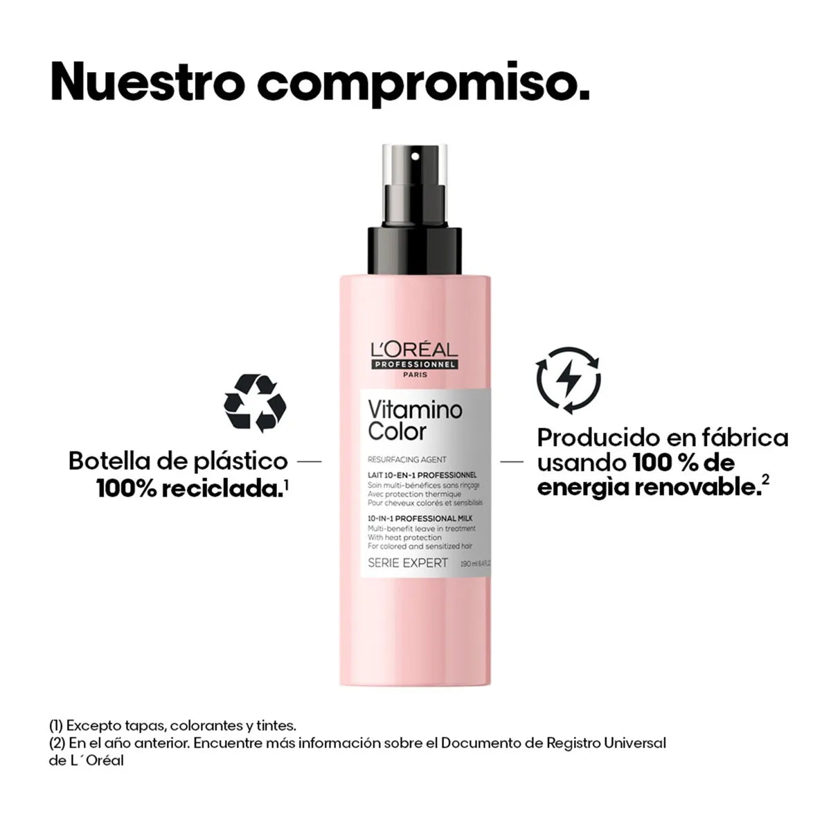 L'Oréal Professionnel Vitamino Color Spray Cuida Color 10 en 1 190 ml Spray Protector para Cabello Teñido