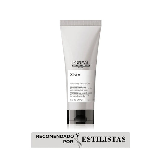 L'Oréal Professionnel Silver Acondicionador 200 ml Acondicionador Matizador para Cabello Gris, Blanco y Rubio