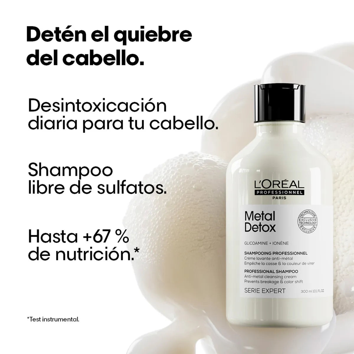 L'Oréal Professionnel Metal Detox Shampoo 300 ml Shampoo Protector para Cabello Teñido y Decolrado