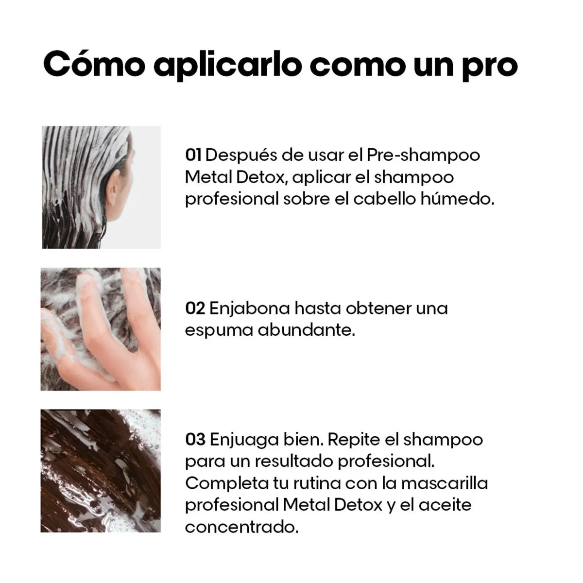 L'Oréal Professionnel Metal Detox Shampoo 300 ml Shampoo Protector para Cabello Teñido y Decolrado
