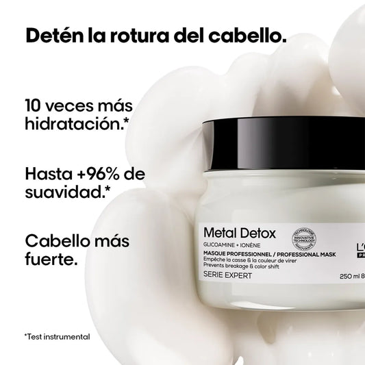 L'Oréal Professionnel Metal Detox Mascarilla 250 ml Mascarilla Protectora para Cabello Teñido y Decolorado