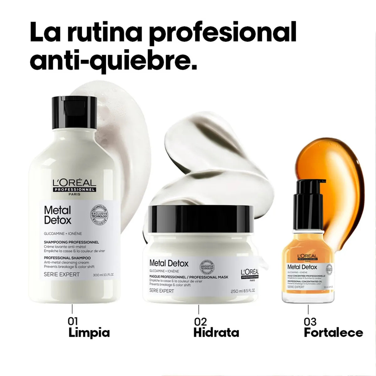 L'Oréal Professionnel Metal Detox Mascarilla 250 ml Mascarilla Protectora para Cabello Teñido y Decolorado