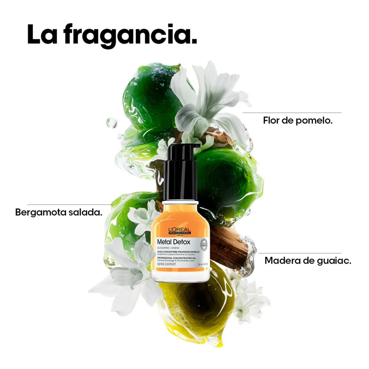 L'Oréal Professionnel Metal Detox Sérum Concentrado 50 ml Sérum Protector para Cabello Teñido y Decolorado