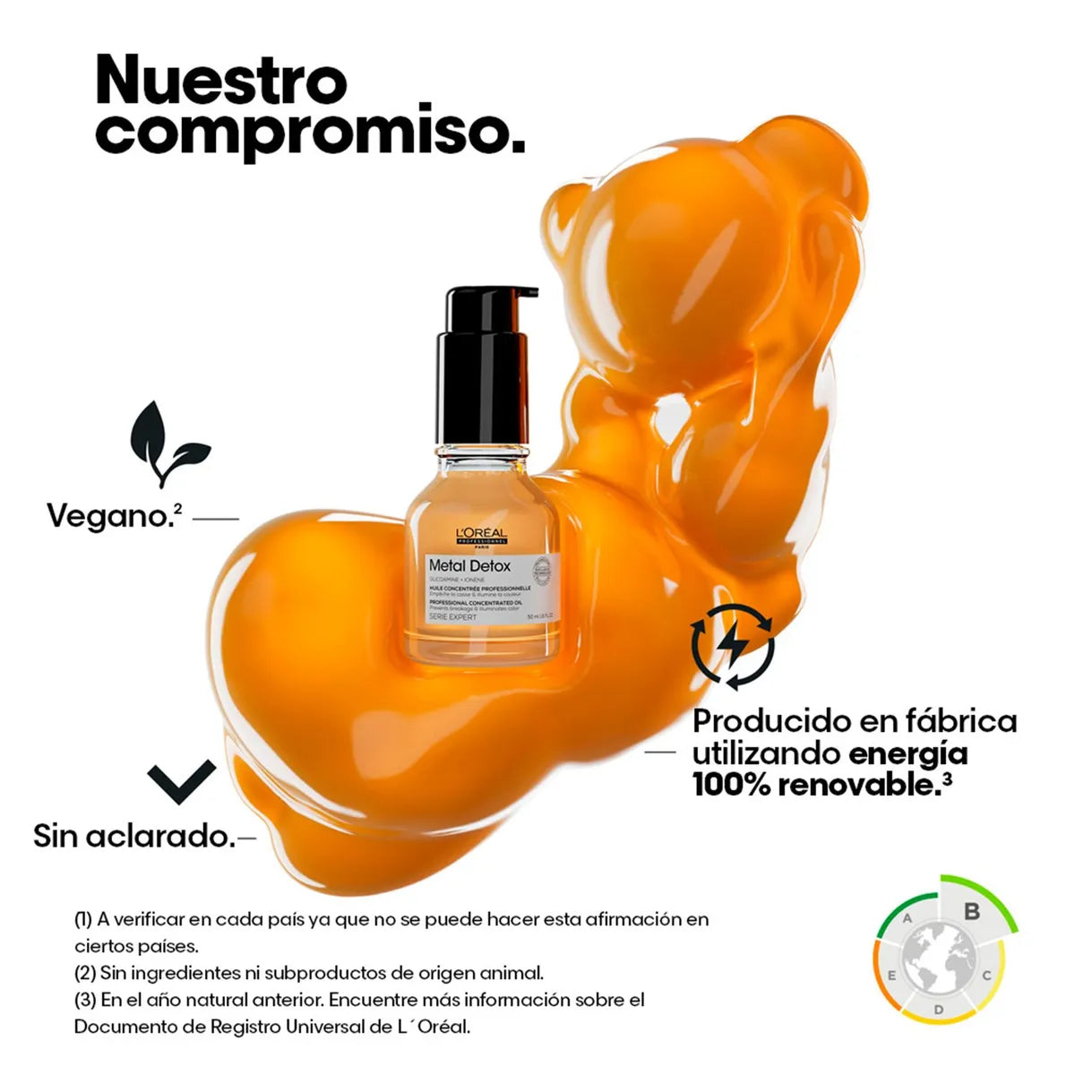 L'Oréal Professionnel Metal Detox Sérum Concentrado 50 ml Sérum Protector para Cabello Teñido y Decolorado