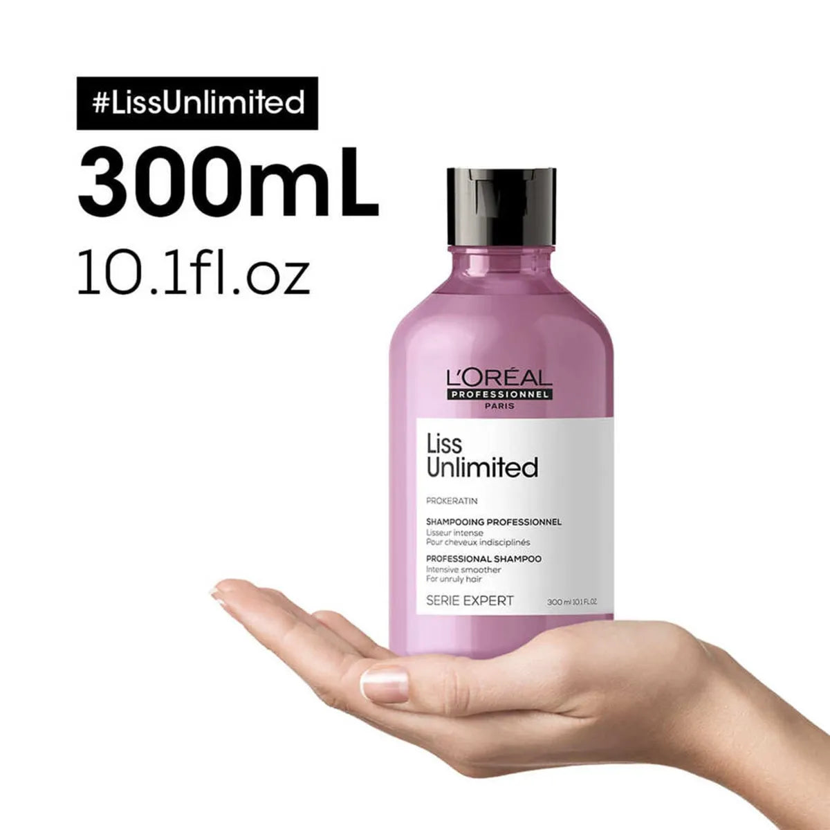 L'Oréal Professionnel Liss Unlimited Shampoo 300 ml Shampoo Antifrizz para Cabello Rebelde y Encrespado