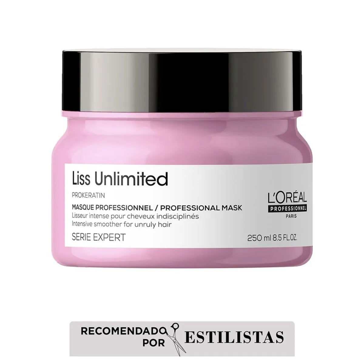 L'Oréal Professionnel Liss Unlimited Mascarilla 250 ml Mascarilla Antifrizz para Cabello Rebelde y Encrespado