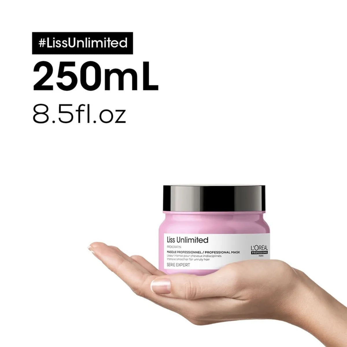 L'Oréal Professionnel Liss Unlimited Mascarilla 250 ml Mascarilla Antifrizz para Cabello Rebelde y Encrespado