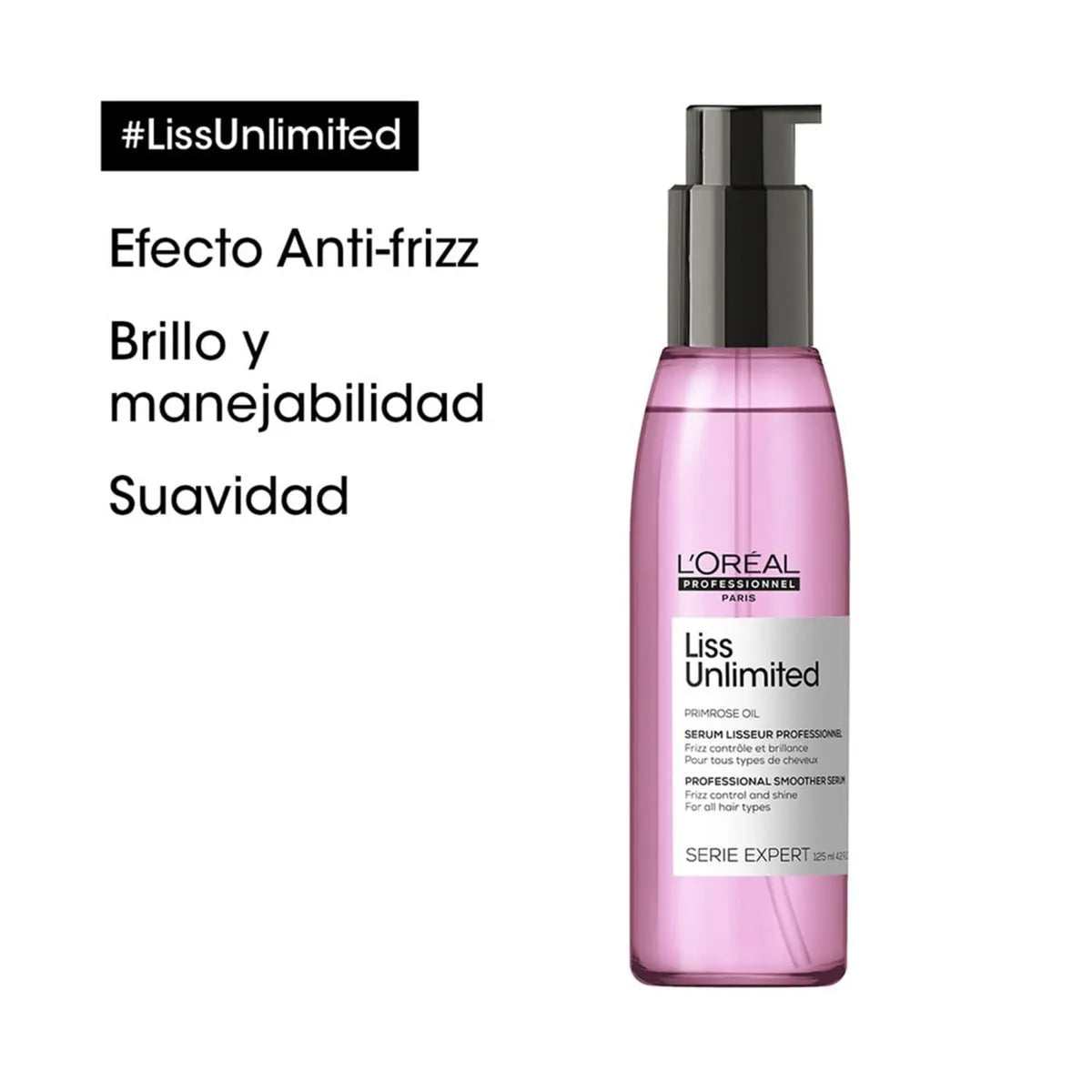 L'Oréal Professionnel Liss Unlimited Sérum 125 ml Sérum Antifrizz para Cabello Rebelde y Encrespado