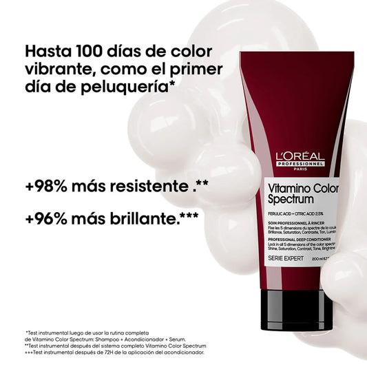 L'Oréal Professionnel Vitamino Color Spectrum Acondicionador 200 ml Acondicionador Protector para Cabello Teñido