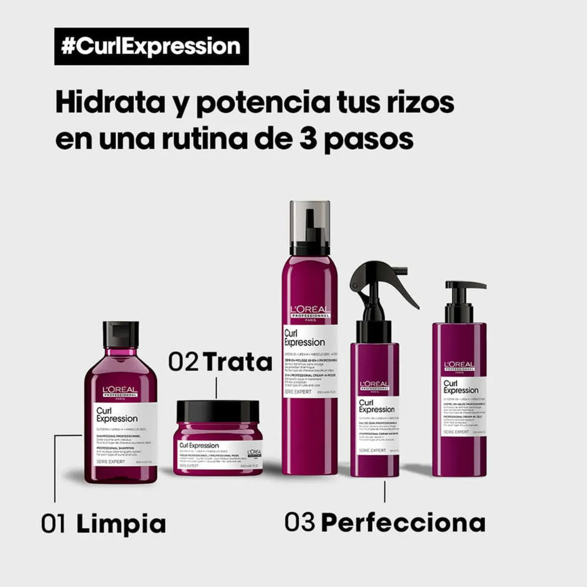 L'Oréal Professionnel Curl Expression Shampoo Hidratante 300 ml Shampoo para Cabello Rizado y Crespo