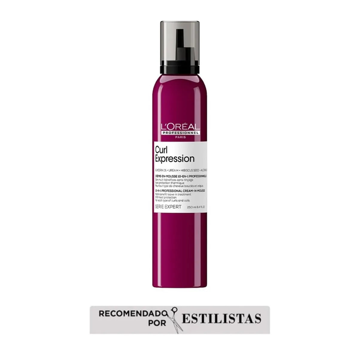 L'Oréal Professionnel Curl Expression Espuma en Mousse 10 en 1 250 ml Espuma para Definir Rizos y Controlar el Frizz