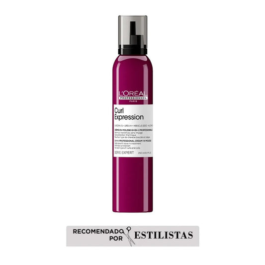 L'Oréal Professionnel Curl Expression Espuma en Mousse 10 en 1 250 ml Espuma para Definir Rizos y Controlar el Frizz