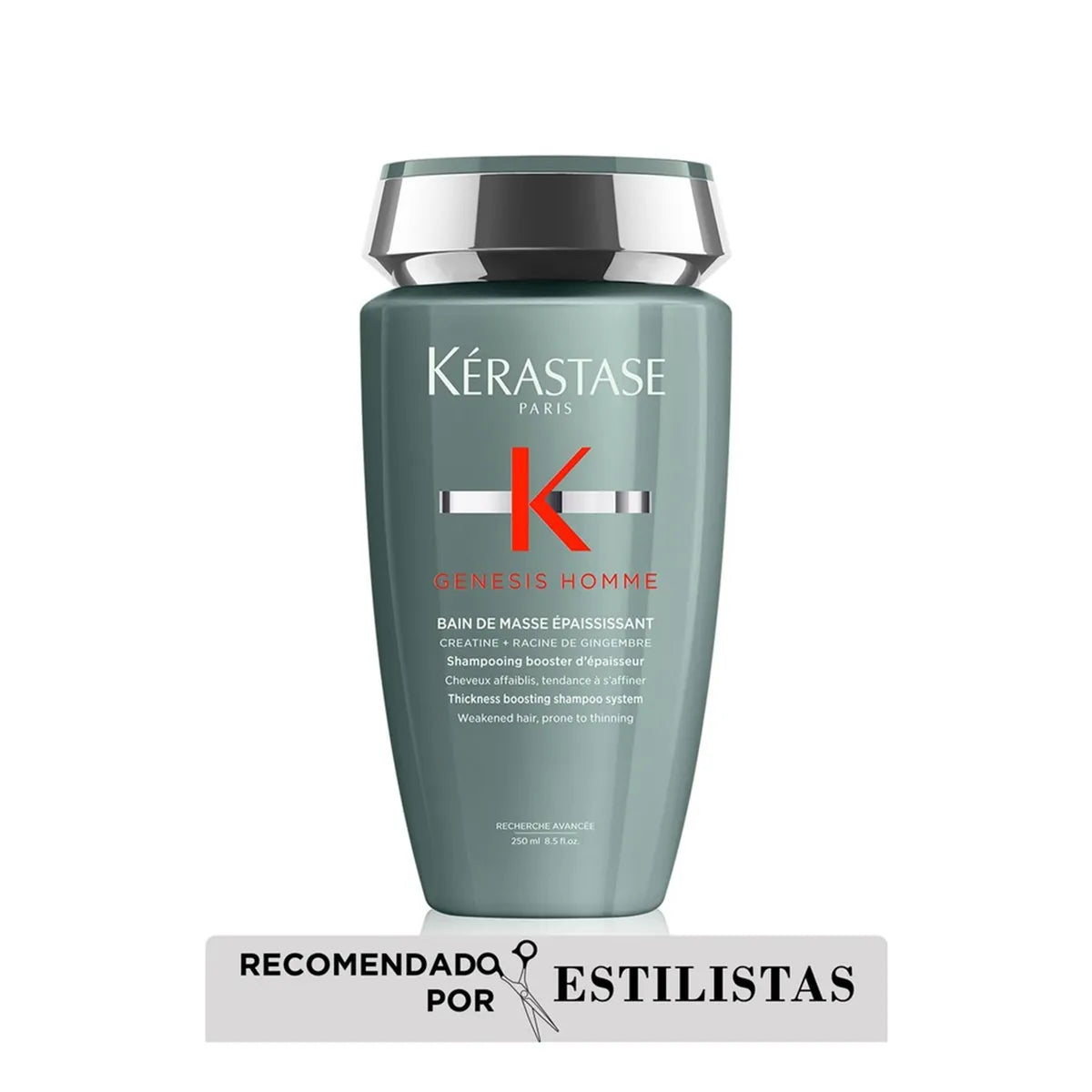 Kérastase Genesis Homme Bain de Masse Épaississant Shampoo Densificador para Hombre con Cabello Fino