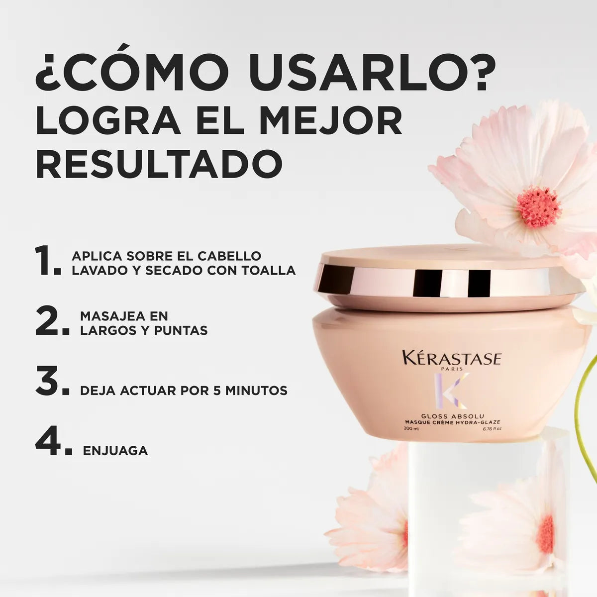 Kérastase Gloss Absolu Masque Crème Hydra-Glaze | Mascarilla Hidratante Antifrizz