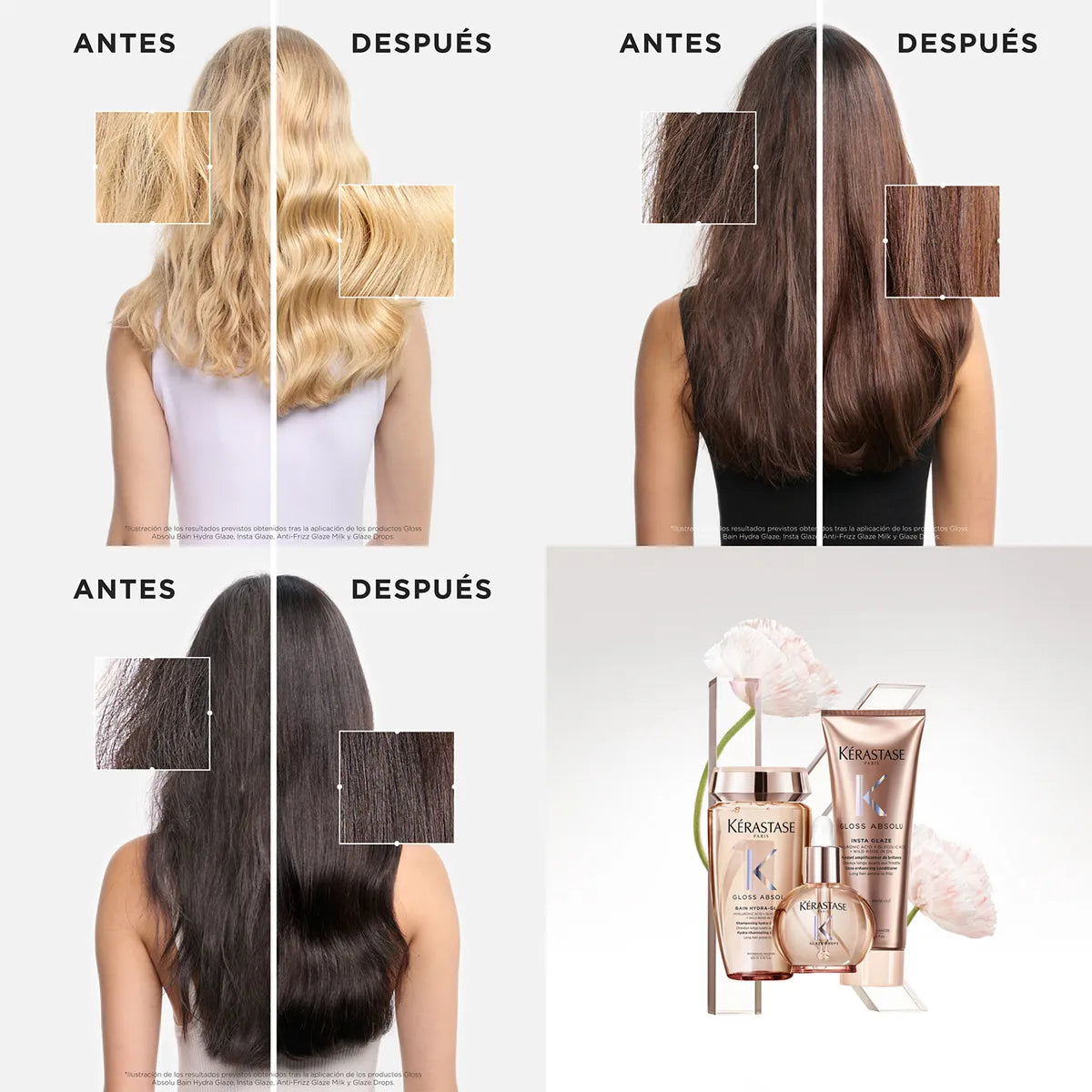 Kérastase Gloss Absolu Anti-Frizz Glaze Milk Spray Antifrizz con Protección Térmica