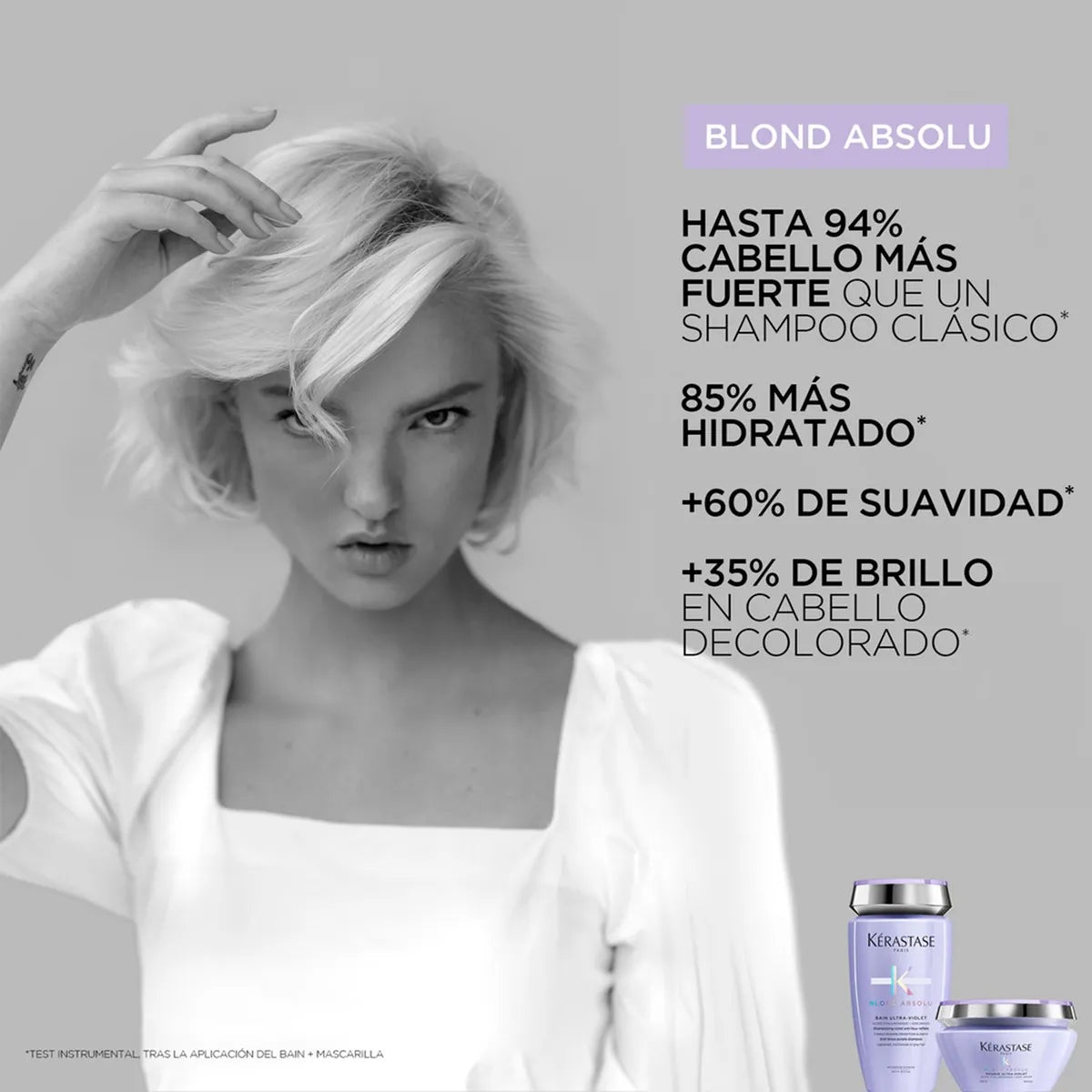 Kérastase Blond Absolu Bain Lumière Shampoo Hidratante Iluminador para Cabello Rubio