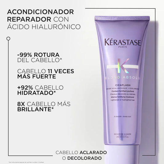Kérastase Blond Absolu Cicaflash Acondicionador Reparador para Cabello Rubio